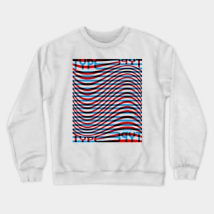 Type Wave (Cyan Red Black) Crewneck Sweatshirt